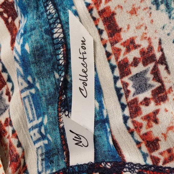 NY Collection Batik-look Cocoon Jacket - Picture 6 of 6